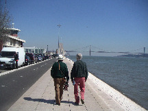 Ken and Wendell with the Ponte 25 de Abril in the background